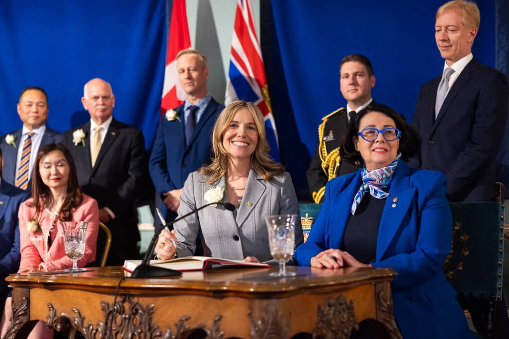 Oak Bay MLA and new jobs minister Diana Gibson at the swearing-in. Photo: Province of BC / Flickr