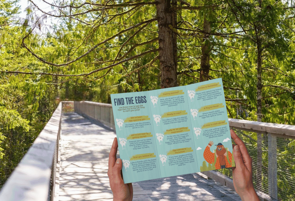 Malahat Skywalk Egg Hunt. Photo: Malahat Skywalk